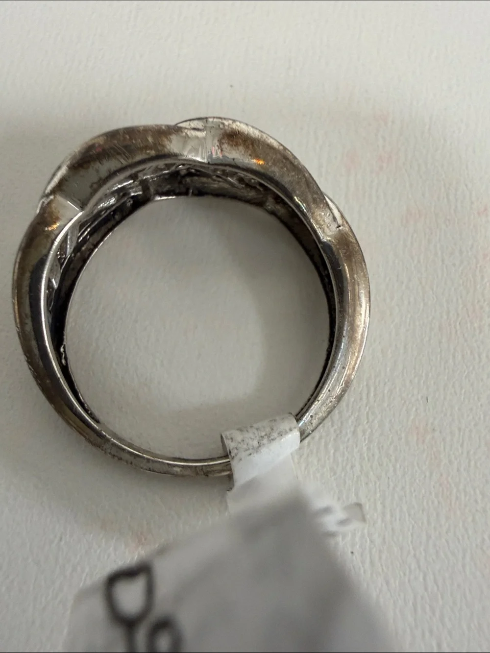 Sterling Silver and Diamond Ring size 8